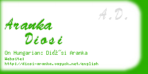 aranka diosi business card